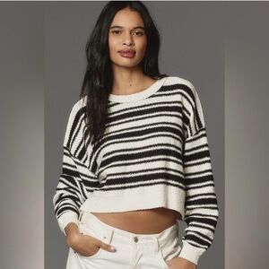 Pilcro Black & White Stripe Sweater